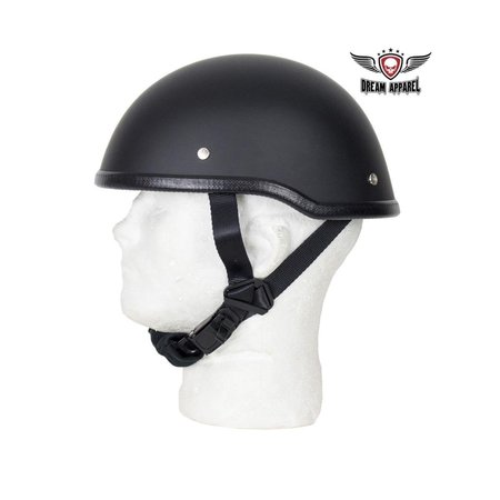 Whole-In-One Flat Black Motorcycle Novelty Skull Cap Helmet - Large WH1533341
